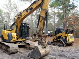 Excavator and dozer