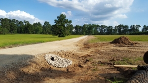 Graded road with gravel