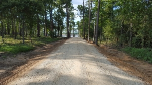 Graded road with gravel