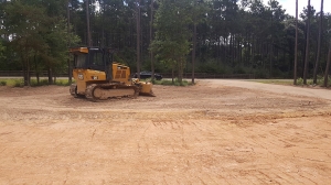 Mid-size cat dozer doing final grading